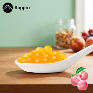 Buppoz - Bolas de Tapioca Instantáneas con Sabor a Durazno y Perlas Explosivas - Certificadas Halal, Frasco de 3.2 kg, Aptas para Vegetarianos, para Té de Burbujas - Product Image 2