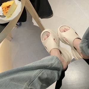 DERAN OEM 2025 verano Mujer EVA plataforma sandalias con punta abierta ultraligeras 7cm altura Internet estilo celebridad sensación hueca - Product Image 3