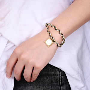 Simple blanco y negro cuerda trenzada joyería hecha a mano collar bohemio blanco <span class=keywords><strong>Shell</strong></span> 2 capas pulsera venta al por mayor Drop-<span class=keywords><strong>Shipping</strong></span> - Product Image 5