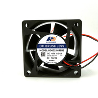 Ventilateur axial DC Hangdahui 60X60X25 pour alimentation électrique, 60 mm, 48 V, 24 V, 5 V, 12 V, ventilateur d'échappement DC, ventilateur à roulement à billes 6025, ventilateur d'échappement de 2 pouces