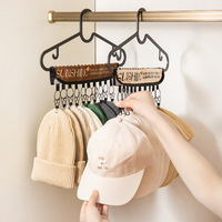 Organisateur de rangement pour chapeaux à suspendre, 10 crochets de rangement, support mural pour chapeaux pour chambre et placard