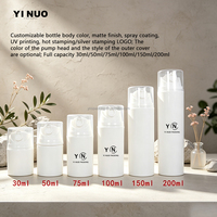 Flacon Airless Blanc Opaque Recyclable, Pot Sous Vide Durable Sans BPA pour Crème Visage, Couleur Personnalisée & Faible MOQ