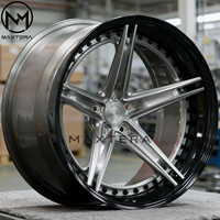 Jantes en alliage Maxtera forgées sur mesure S17-03, style 3 pièces, pour voitures particulières Porsche 911, BMW M3 M4 X5, Camaro, Corvette, Mustang