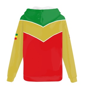 Bán Buôn Tùy Chỉnh Đầy Đủ Zip Bóng Bầu Dục Áo Quốc Gia Đặc Tính Của Ethiopia Dài Tay Áo Mùa Thu Áo Khoác Tracksuit Người Đàn Ông Áo Giản Dị - Product Image 4