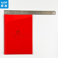 Carnet à spirales B5 en gros avec pochette en PP, pages lignées, logo personnalisé, papeterie scolaire, bloc-notes