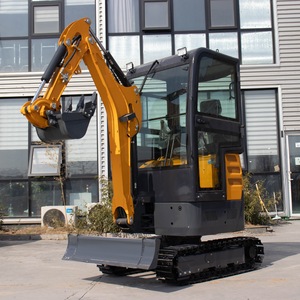 Mini-excavatrice sur chenilles de 1 à 2 tonnes, pour usage agricole et en verger, couleur jaune - Product Image 3