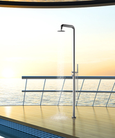 Ensemble de douche extérieur autoportant en acier inoxydable au design moderne S317 - Vente flash