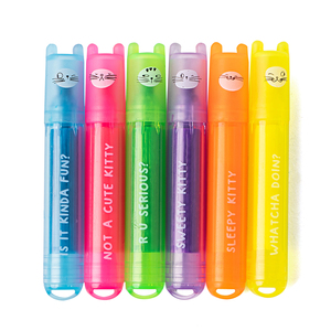M&G 6 Couleurs Fruits Parfumés <span class=keywords><strong>Pastel</strong></span> Néon Fluorescent Mignons <span class=keywords><strong>Mini</strong></span> Surligneurs Stylos Étudiants Enfants Coloriage Art Dessin Stylos Kit - Product Image 3