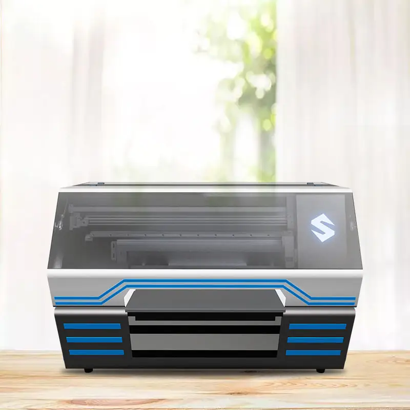 Многофункциональный УФ-принтер DTF с двумя головками TX800, цветная текстильная футболка, печатная машина для малого бизнеса, 3D струйный печатный станок