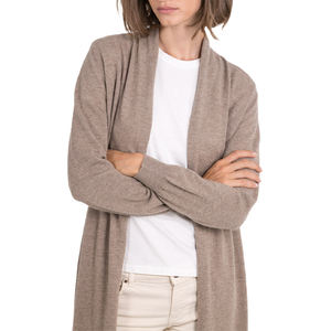 Wholesale Custom Logo Design OEM &amp; ODM Spring Soft Light Maxi Long <strong>Waterfall</strong> Duster Wool Cashmere Knit <strong>Cardigan</strong> Women's Sweater - Product Image 3