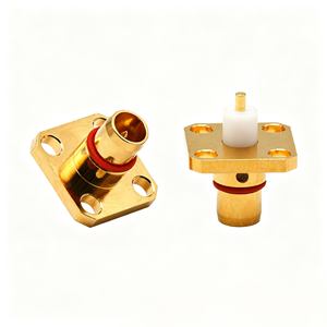 <span class=keywords><strong>BMA</strong></span>-JFD4 DC-18GHz 50Ohm ขั้วต่อ RF แบบสี่รูทรงสี่เหลี่ยม <span class=keywords><strong>BMA</strong></span> ตัวเมีย ชุบทอง สำหรับทดสอบไมโครเวฟ โมดูลสื่อสารเรดาร์ - Product Image 1