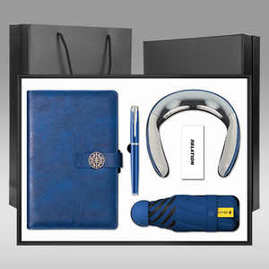 Nouveauté : Ensemble cadeau promotionnel 4 en 1 comprenant une gourde, un masseur de nuque, un parapluie, un ensemble de luxe personnalisé avec logo pour la publicité et les employés - Product Image 5