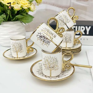 Set di Tazze da Tè di Lusso in Ceramica con Piattino, 12 Pezzi, Personalizzabili con Logo, per Matrimoni, Caffè e Ristoranti - Product Image 2