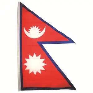 Bandiera della squadra in fibra di poliestere 100% diretta in fabbrica 90*150cm bandiera tifo del Nepal