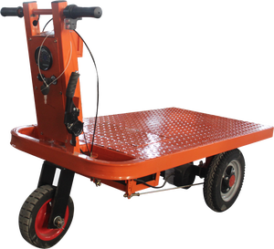 Industrial Four-Wheel Iron Flexible Mini Transport Cart Electric Flat Cart <strong>Small</strong> Hand Push Flatbed <strong>Trolley</strong> - Product Image 3
