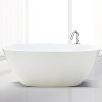 Grenzüberschreitende Neue Einfache Freistehende Acryl-Badewanne für Kleine Wohnungen, Badezimmer, Ferienwohnungen und Hotels, Tiefe Wanne für Erwachsene, Modernes Design