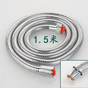 Tuyaux d'arrosage USA Mairun 96 pouces en acier inoxydable, dérouleurs de tuyaux durables et réglables, douchette à main, rallonge en laiton, modèle USA - Product Image 2