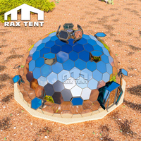 RAXTENT Maison dôme igloo en verre géodésique de 10m avec fenêtre en verre électrique pour l'observation des étoiles et la ventilation