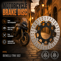 Accessoires de pièces de moto personnalisés 320mm moto avant disque flottant plaque disque de frein Rotor pour Benelli TRK 502 BJ500GS