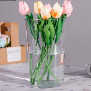 Clear PET Acrylic <strong>Flower</strong> Display Bucket Durable Lightweight <strong>Vase</strong> <strong>for</strong> Home Garden Florist Party Decor - Product Image 4