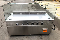 Table de grill teppanyaki semi-circulaire à gaz pour cuisine de restaurant commercial