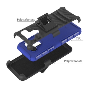 Coque de téléphone 3 en 1 ThinQ, étui avec support de <span class=keywords><strong>ceinture</strong></span>, étui 3 en 1 pour LG V50 2019/ LG V50 ThinQ 5G - Product Image 5