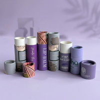 Emballage en carton biodégradable recyclable design de marque baume à lèvres push up rouge à lèvres déodorant tube en papier kraft