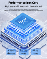 Mini PC N95 Personalizado Nuevo de Fábrica, con RAM DDR4 Integrada de 8GB, SSD de 256GB/512GB, Computadora de Escritorio de Cuatro Núcleos en Oferta