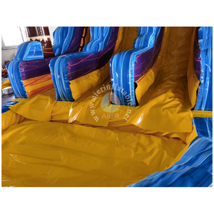 Toboggan aquatique gonflable commercial Blue Factory Tropical Marble à double piste <span class=keywords><strong>avec</strong></span> grande <span class=keywords><strong>piscine</strong></span> géante pour location de fêtes d'enfants - Product Image 2