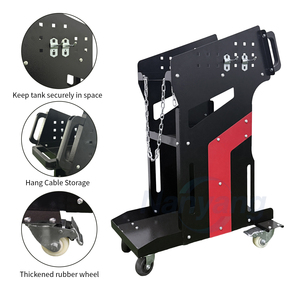 Chariot de soudage en acier à 3 niveaux, chariot universel à roulettes pour soudeuse MIG, chariot pour bouteilles de gaz avec roues solides de 7 pouces - Product Image 4