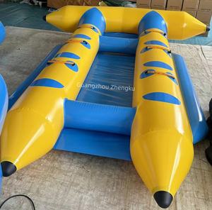 Usine en gros double tube 6 <span class=keywords><strong>places</strong></span> poisson mouche <span class=keywords><strong>bateau</strong></span> banane gonflable pour les sports nautiques - Product Image 4