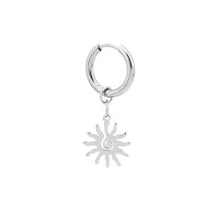 Nouvelles Boucles d'Oreilles Pendante en Forme de Soleil Style Punk Rétro au Design Simple 2026, en Acier Titane, pour Hommes, Bijoux Tendance, Vente en Gros - Product Image 6
