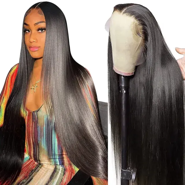 Brazilian 40inch long virgin hair wig vendor full density front 13x4 13x6 glueless hd swiss lace frontal human hair wigs