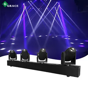 Grace dj disco iluminação de evento 4x10w rgbw 4 em 1 led 4 cabeças farol de led barra de movimento luzes de palco