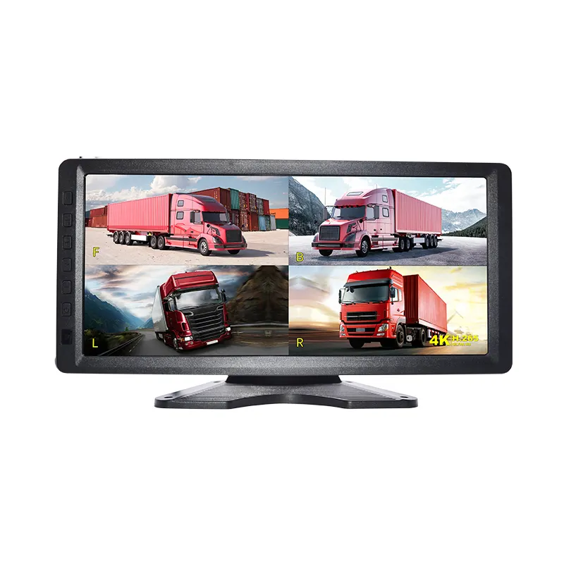 Giám Sát Xe Buýt Xe Tải 10.36Inch Màn Hình IPS 1600*720 Bộ Camera Xe Tải Chống Nước Hồng Ngoại 4CH Hỗ Trợ Thẻ SD Di Động DVR