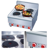 Hôtel Restaurant Équipement De Cuisine Fournitures En Acier Inoxydable Chauffage Électrique Cuisson Gamme 4 Plaque Chauffante Cuisinière