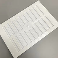 Louvre d'air fixe moderne en plastique blanc de 9''X3'' de forme carrée avec sac transparent à fente Euro pour la climatisation de bureau