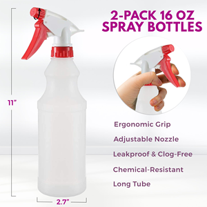 Bouteille pulvérisateur vide en PEHD 500 ml, en plastique, avec pulvérisateur pour alcool, eau, lotion, liquide, bouchon à vis, sérigraphie - Product Image 2