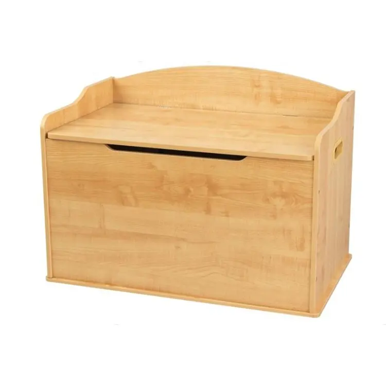 Houten Speelgoed Box Bank Met Veiligheid Scharnierend Deksel Opbergkoffer Lift Top Hout Speelgoed Grenen Houten Doos