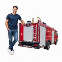 Camion de pompiers HOWO 4x2 avec réservoir d'eau de 4000L, véhicule de lutte contre l'incendie, camion de pompiers, fournisseur direct d'usine