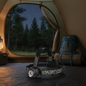 Linterna Frontal LED Recargable por USB de 780 Lúmenes (Li-Ion) con Haz Ajustable, Resistente al Agua IP65 para Pesca y Uso en Exteriores - Product Image 1