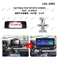 Hitzebeständiger Auto-Audio-Rahmen für TOYOTA SIENNA 2021 Auto-Monitor-Bildschirm-Panel-Rahmen Auto-Rahmenblende Android-Autoradio-Rahmen