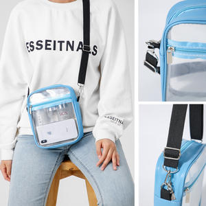 Bolso de hombro transparente de Pvc para mujer, bolsa de almacenamiento de viaje impermeable de 7 pulgadas, bolsa de natación de verano con correa ajustable - Product Image 3