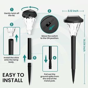 Lámpara Solar LED de Gran Capacidad, IP65 Impermeable, Decoración de Jardín para Exteriores, Batería AAA, Luz Cálida Regulable de 3500K - Product Image 4