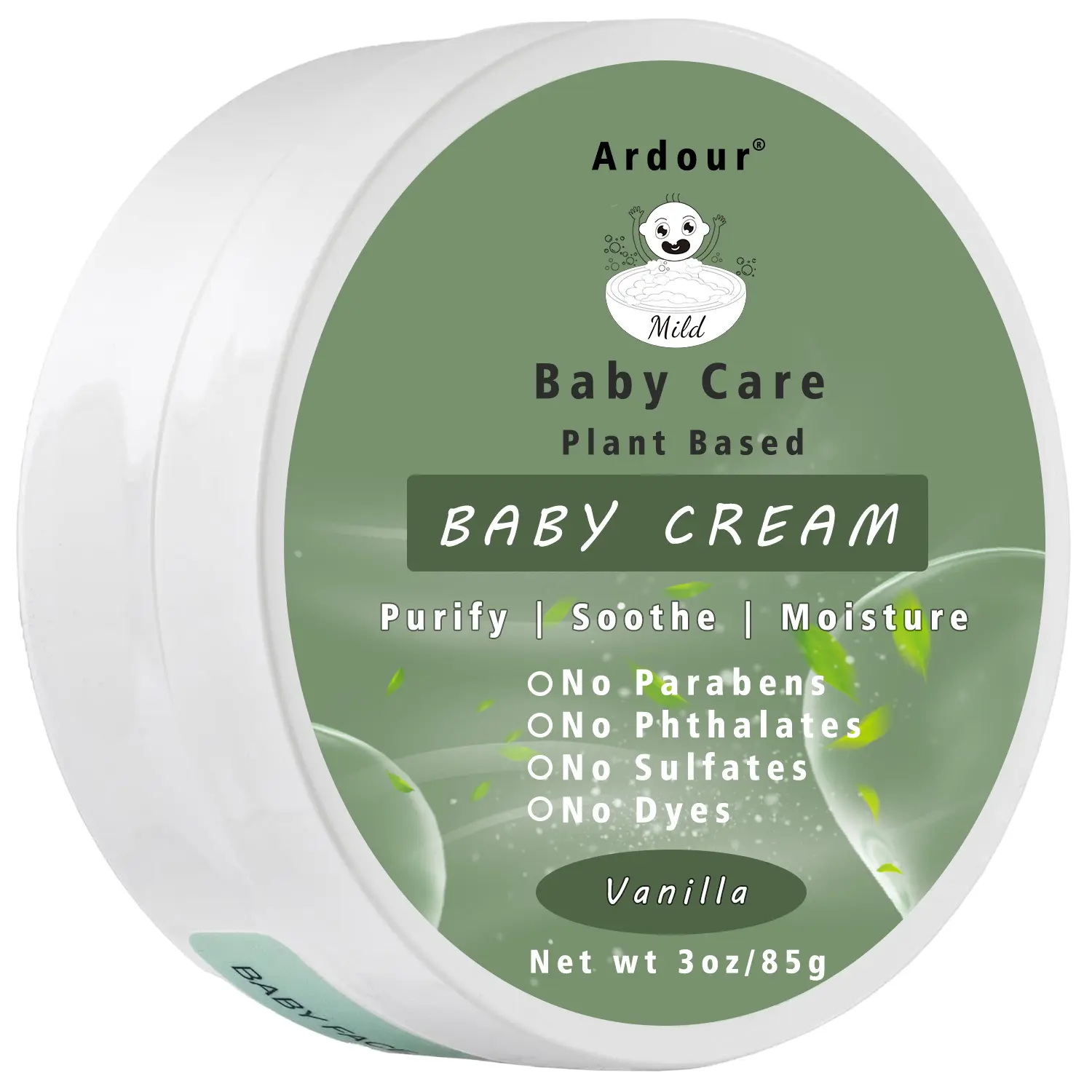 Vanilla Baby Cream Lotion For Babies Kids Children Newborn Infants Gentle For Baby Body And Face Skin Care Butter Balm