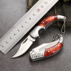 Cuchillo plegable multifuncional portátil de acero inoxidable para acampar al aire libre. - Product Image 1