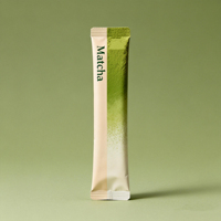 Sachet en plastique thermoscellable à impression numérique pour thé vert matcha, sachet debout pour poudre de matcha, fermeture éclair refermable