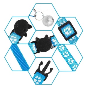 Colliers pour animaux de compagnie KingHon de haute qualité, colliers personnalisés pour animaux de compagnie, accessoires pour animaux de compagnie à fermeture rapide, collier en nylon pour chat et chien, collier pour chat avec clochette - Product Image 3