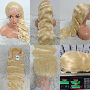 Letsfly 10A 200% Densidad 613 #   Pelucas rubias de encaje frontal 13x4 de oreja a oreja, de 20 a 30 pulgadas, cabello humano virgen al por mayor - Product Image 3