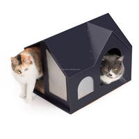 Maison pour chat pliable en carton populaire avec griffoir et structure d'escalade pour chat